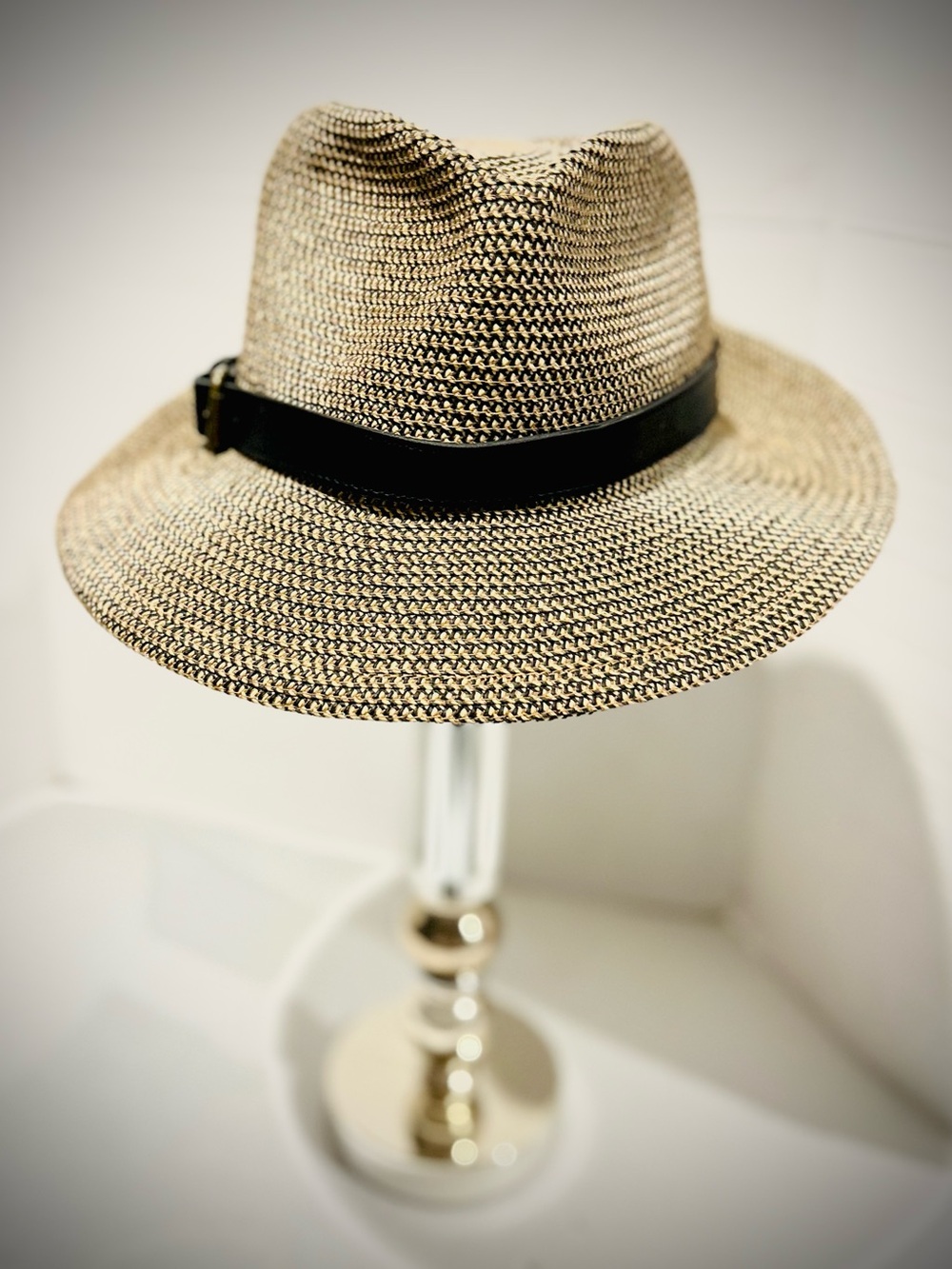 Boho Chic Fedora w/ vegan leather buckle accent Preppy Old Money, Gypsy Cowgirl - Picture 5 of 10